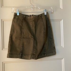 Free People Army Green Skirt